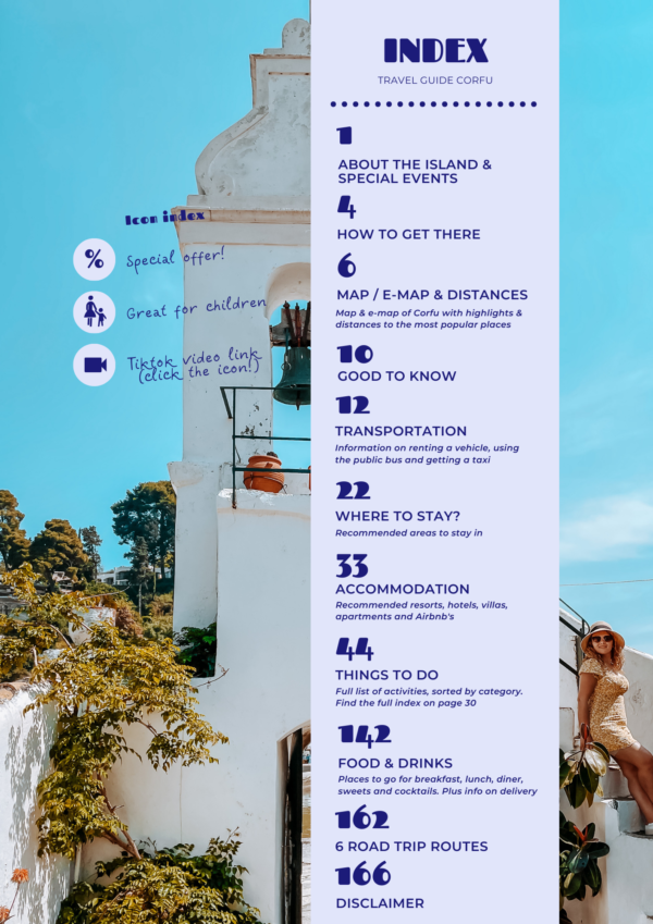 Tzatchickie Corfu Travel Guide - index