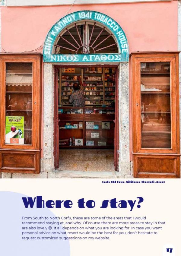 Corfu travel guide where to stay