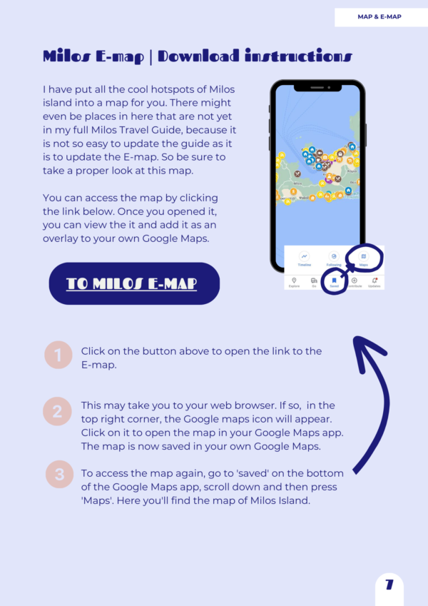 Tzatchickie Milos Travel Guide - E-map