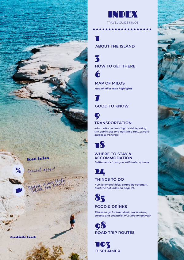 Milos Travel Guide e-book pdf by Tzatchickie