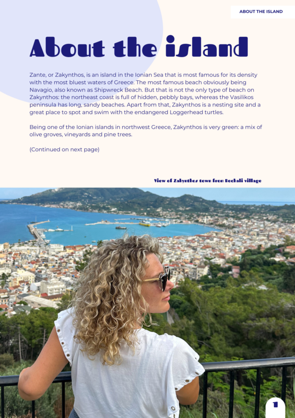 Tzatchickie Zakynthos Travel Guide - about the island