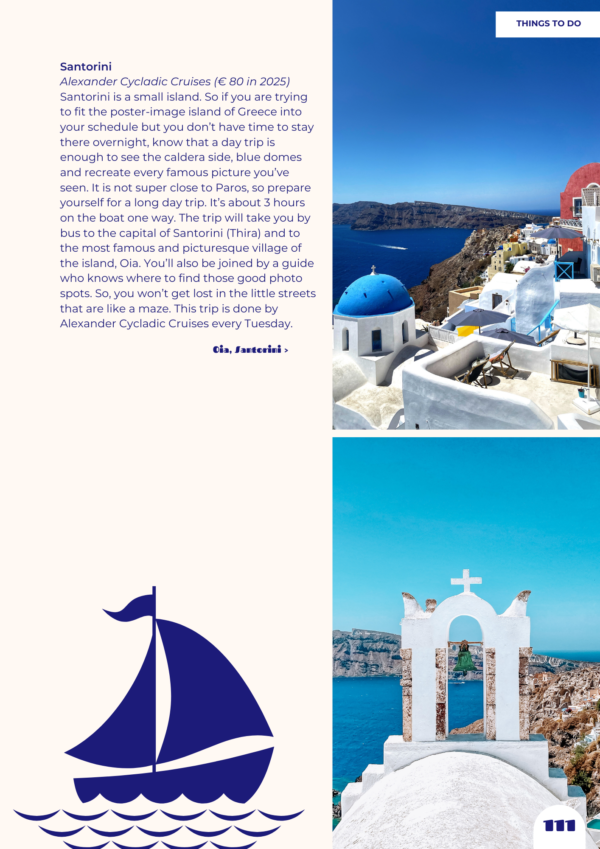 Tzatchickie Paros Travel Guide - Things to do